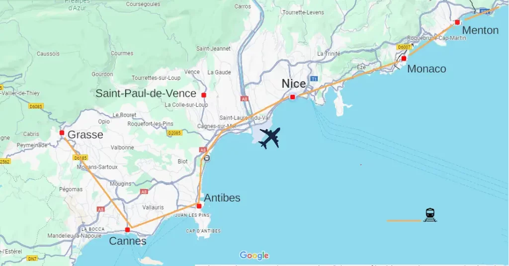 Location sur la Côte d'Azur French Riviera