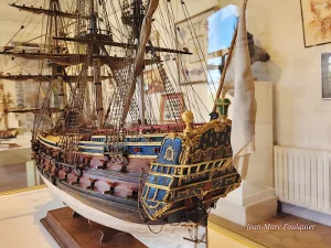 Maquette de vieux voilier au Musée de la marine Amiral de Grasse